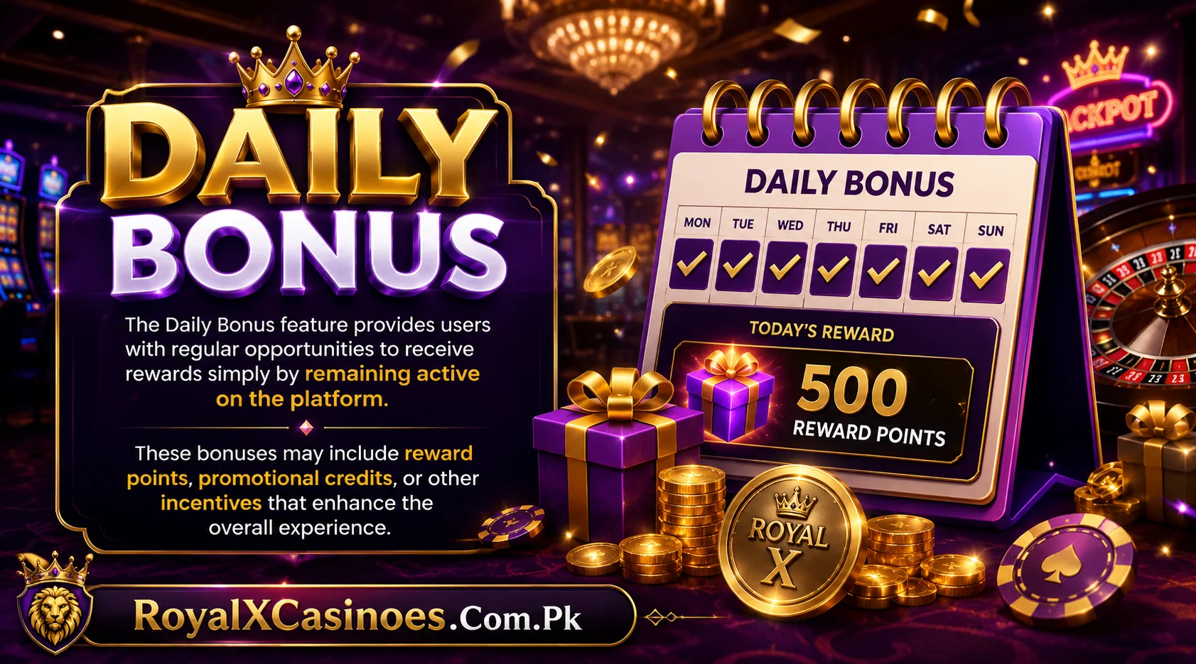 Royal X casino Daily Bonus