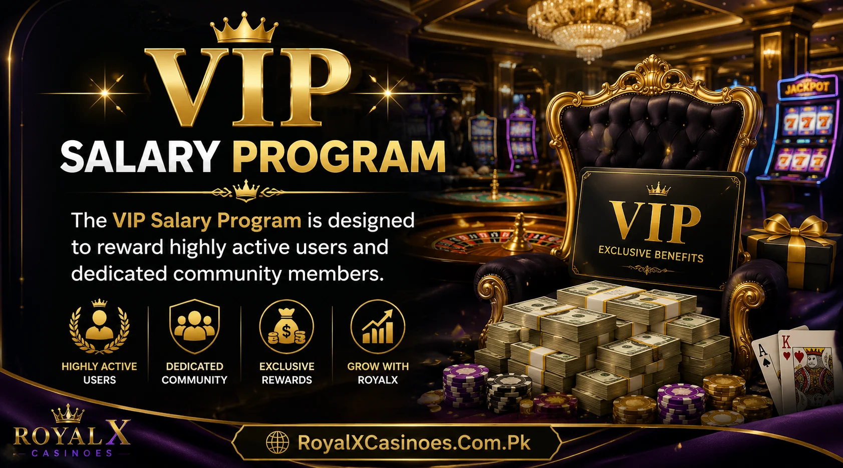 Royal X casino vip salary